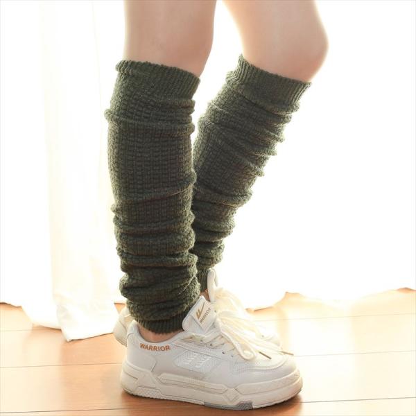 レッグウォーマー グリーン あったかふわふわかわいいレッグウォーマー♪  あったかい 暖かい ニット...
