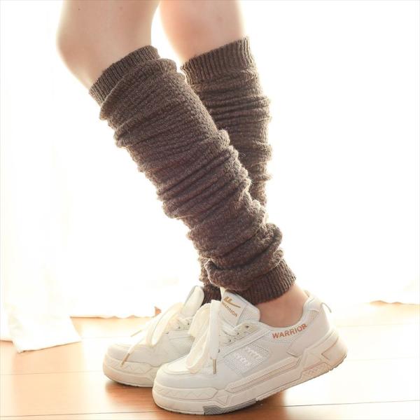 レッグウォーマー ブラウン あったかふわふわかわいいレッグウォーマー♪  あったかい 暖かい ニット...