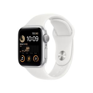 Apple Apple Watch SE 第2世代 GPSモデル 40mm MNJV3J/A [シルバー/ホワイトスポーツバンド]