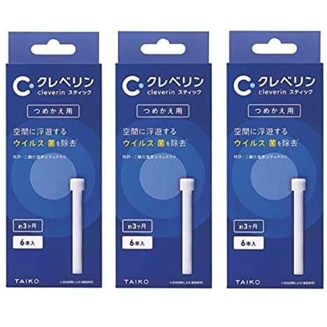 【まとめ買い】 大幸薬品 クレベリンスティック つめかえ用 (スティック6本入り) ×3箱