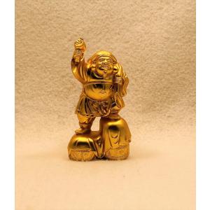 毘沙門天 高さ8.7cm 七福神 合金 金メッキ びしゃもんてん 置物 仏像