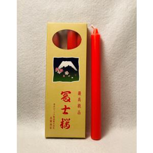 冨士桜、富士桜 ローソク、ろうそく 朱、赤 小7・5号 80本入