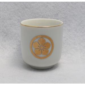 仏具 家紋入 湯呑 丸に剣片喰 寸六 家紋入り けんかたばみ : 浜田商店