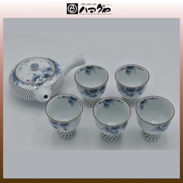 有田焼 茶器セット 網目ぶどう 急須茶器揃 5組セット 現品限り item no.1f023