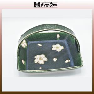織部焼 皿 桜 長角大皿 現品限り item no.1f032 : ハマダヤ食器店
