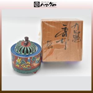 九谷焼 香炉 切立青粒香炉 木箱入り item no.1f079 : ハマダヤ食器店