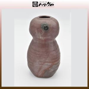 茶道具 花入れ 置用 備前焼き 緋襷徳利 ひだすき 伊勢崎競作 備前焼