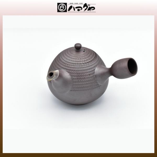 萬古焼 急須 正規作1.5急須ナス型線入り 木箱入り item no.1f294