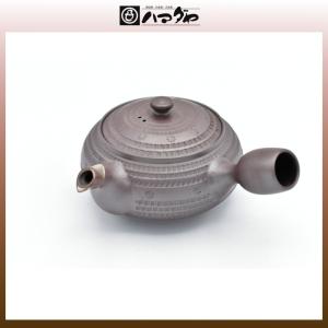 煎茶道具　萬古焼　館正規 作　横手急須　共布共箱　V　R7207 煎茶道具 萬古焼 館正規 作 横手急須 共布共箱 V R7207 正規 茄子