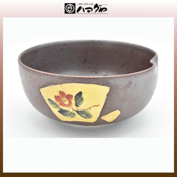 九谷焼 鉢 金箔山茶花 菓子鉢 item no.1f299