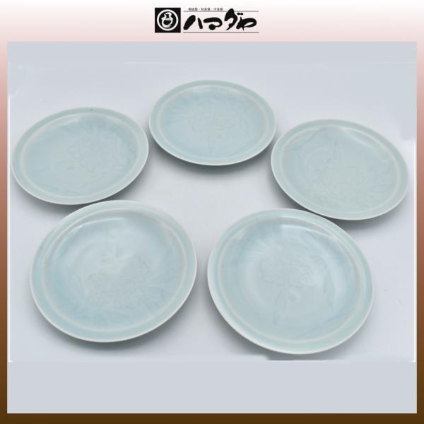 塚本快山窯 皿 つゆ草16.5ｃｍ和皿揃 item no.1f315