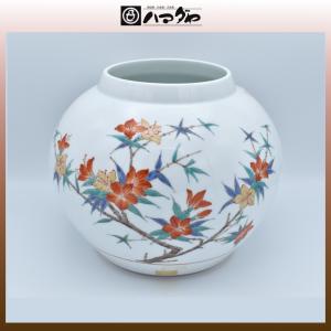 宮内庁御用達 深川製磁（有田） 色絵彩磁 花瓶 新古品 : にゃんこ堂