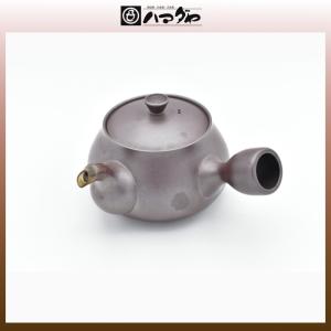 萬古焼 松鶴紋漢詩彫 横手急須 清泉堂 酔月造（四日市無形文化財