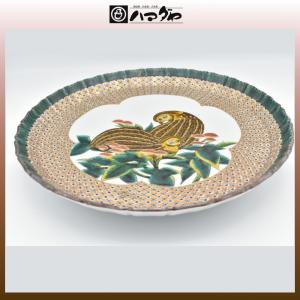 九谷焼 インテリア置物 飾り皿 絵皿 色絵うずら 小多慧（おださとし