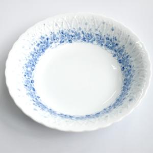 HOYA CHINA ブルー花園19cmクープ皿 シンプル　単品　食卓　業務  item no.D4-0030｜hamadaya-shokki