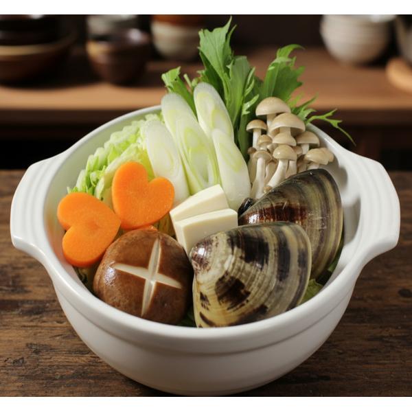 桑名産天然はまぐり５年もの お鍋セット １〜２人前 送料込み 常温便発送(クール 便との同梱不可)
