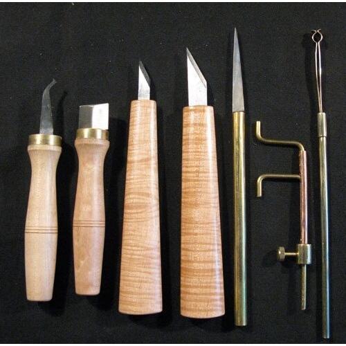 7本 バイオリンツール サウンドポストツール ブリッジカッター Fホールナイフ グルーブナイフ