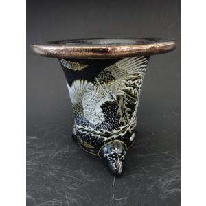 錦鉢　富貴蘭鉢　未使用品　（鳳凰柄） ◇京楽焼窯元「愛楽園」直送◇『富貴蘭鉢 虎・新龍・鳳凰』 3.0号 3.3