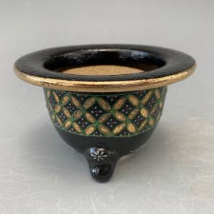 ◇京楽焼窯元「愛楽園」直送◇『富貴蘭鉢 虎・新龍・鳳凰』 3.0号 3.3