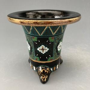 万年青鉢　京楽焼鉢　盆栽鉢 楽天市場】京楽焼鉢 万年青 鉢 5.0号 植木鉢 陶器 黒 ブラック : 所沢