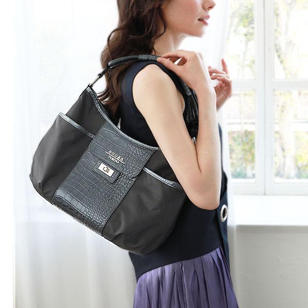 【cooga】ショルダーバッグ レディース 6つのポケットの整理上手2wayショルダー『Macher...