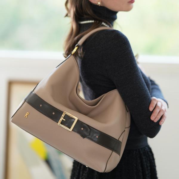 【ロベルタ】きゅっと引き締めるベルトライン。「立ち姿が美しい」トートバッグ Lene CINGHIN...