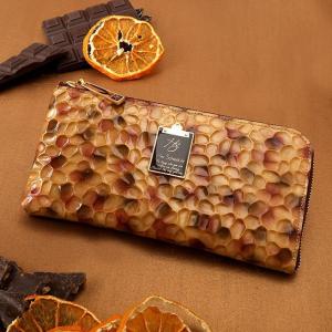 【HerSchedule】チェレット　Chocolat orange（ショコラオランジュ）薄型　長財布　レディース　l字ファスナー　薄い ハースケジュール｜hamano