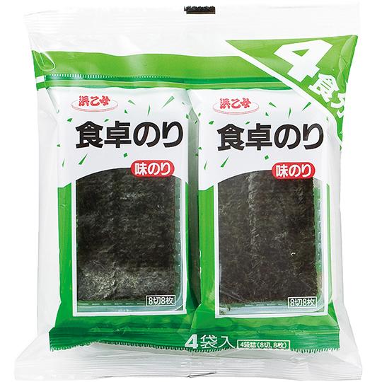 【終売しました】海苔 味付け海苔 国産 味食卓のり 4P(480枚/8切8枚×4袋×15個セット)
