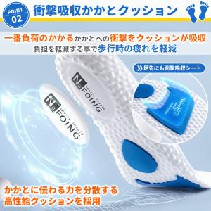 インソール 衝撃吸収 中敷き 扁平足 身長アッ...の詳細画像5