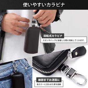 キーケース メンズ スマートキー 本革 車 レ...の詳細画像5