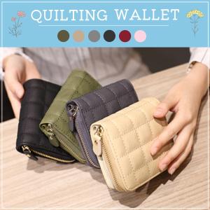 ミニ財布 二つ折り レディース 財布 キルティ...の詳細画像1