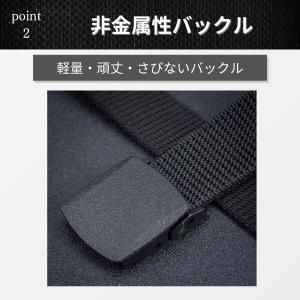 ナイロンベルト メンズ ベルト バックル 38...の詳細画像4