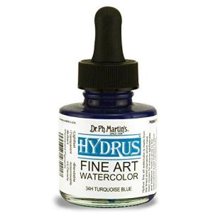 Dr. Ph. Martin's Hydrus Fine Art Watercolor， 1.0 oz， Turquoise Blue  34H