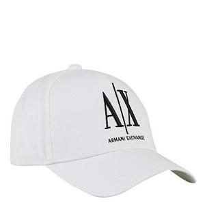 A|X Armani Exchange メンズ ロゴ 野球帽 US サイズ: One Size カラー: ホワイトの商品画像