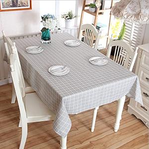 MYFTDテーブルクロス テーブルカバー 食事テーブルクロス チェック柄 長方形 北欧 田園風 おしゃれ 耐久性 通気性 コットンリネン リネン 業務