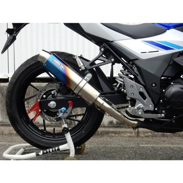 GSX250R（2BK-DN11A） リヤエキゾースト ラウンドタイプ （ステンレス/チタン焼き色）...
