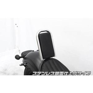 背もたれキット ステンレス鏡面仕上げタイプ ウイルズウィン（WirusWin） レブル250（Rebel250）8BK-MC49｜hamashoparts2