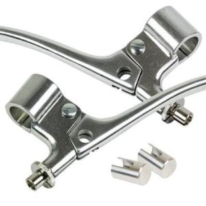 SR400（93〜00年） レバーセット シルバー（ブレーキレバー&クラッチ