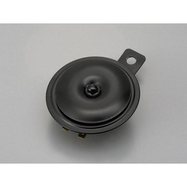 ホーン12V 低音 外径Φ80 ステー穴Φ8 ブラック DAYTONA（デイトナ）
