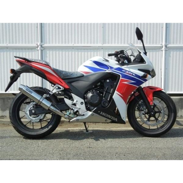 CBR400R（EBL-NC47） ステンレスリヤエキゾーストマフラー ソリッド ラウンドタイプ W...