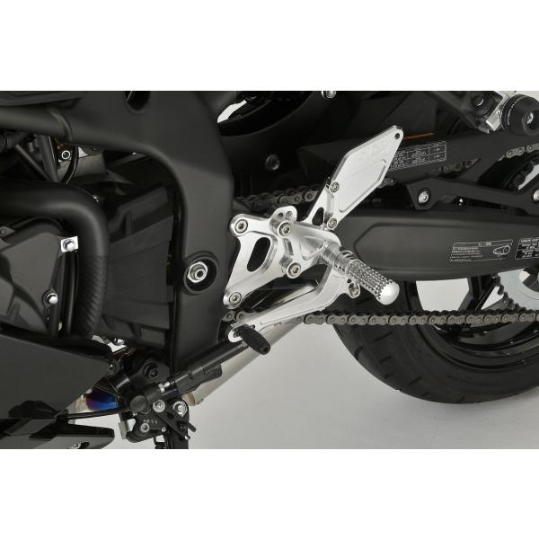 バックステップ 4ポジション シルバー OVER（オーバーレーシング） ZX-25R（20年）