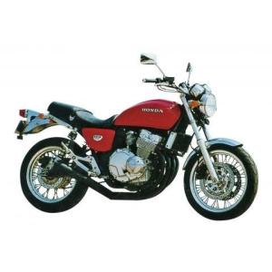 CB400FOUR 398/408 手曲げショート管マフラー 鉄フランジ ブラック