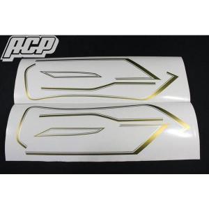 XJ400 純正タイプ ラインステッカー セット 黒ベース/オレンジ