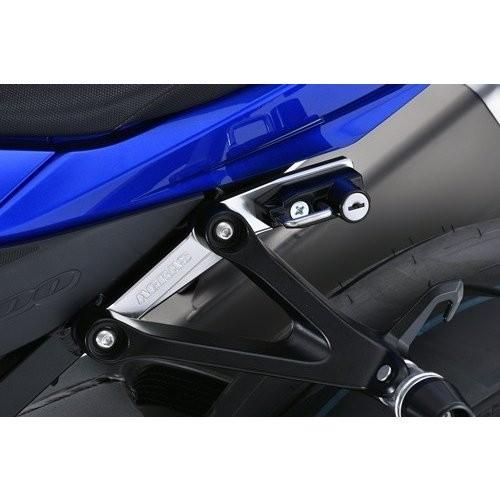GSX-R1000（17年） ヘルメットホルダー アルミステー/シルバー ヘルメットロック/メッキ ...
