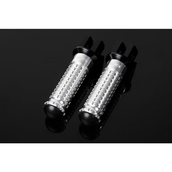 アルミ削り出しタンデムステップ スタンダードタイプ（取付部 ブラック/ステップバー シルバー） SS...