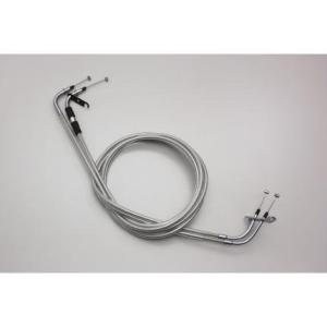 マジェスティ250（07〜12年 4D9） スロットルワイヤーW ステンレスメッシュ 100mmロン...