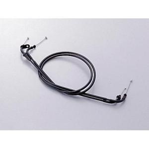 ドラッグスタークラシック400（〜08年 キャブ車） スロットルワイヤーW ブラック 80mmロング...