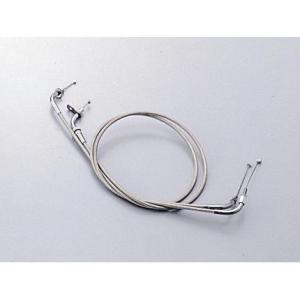 ドラッグスタークラシック400（〜08年 キャブ車） スロットルワイヤーW ステンレスメッシュ 80...