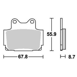 RZ350RR（84年） ストリートエクセル（シンター）ブレーキパッド リア用 570LS SBS（エスビーエス）｜hamashoparts2