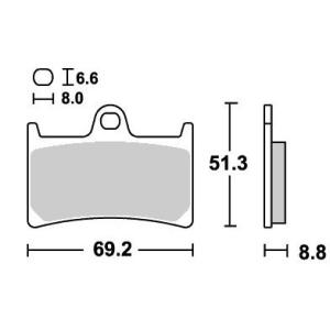 TMAX（08〜12年） ストリート（セラミック）ブレーキパッド フロント用 634HF SBS（エ...